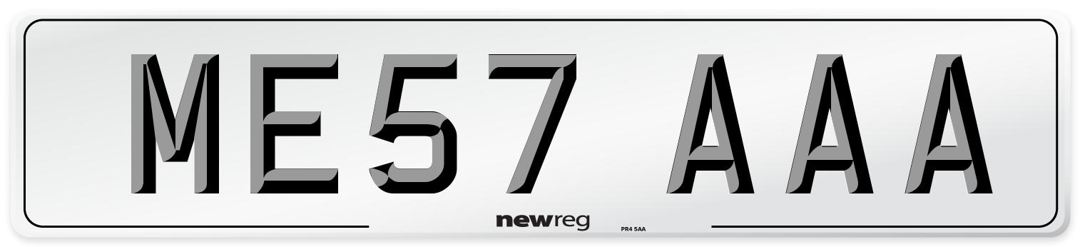 ME57 AAA Number Plate from New Reg